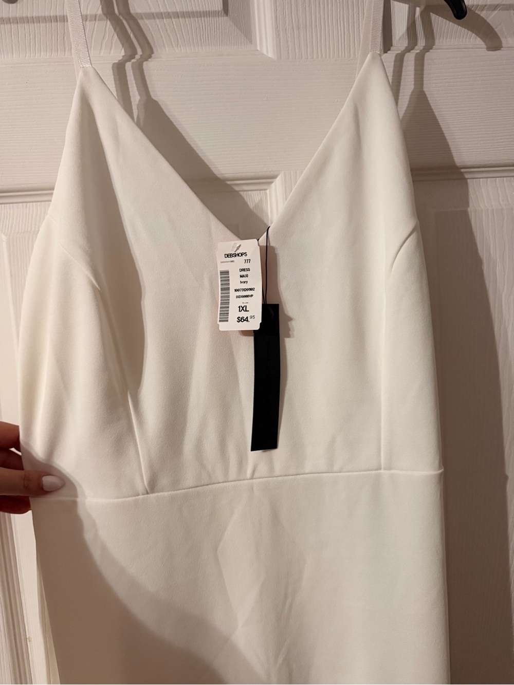 Elegant White V-Neck Slip Dress
